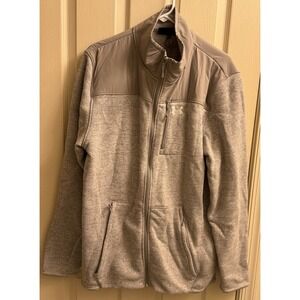 Under Armour Fleece Jacket Mens 2XL Gray‎ Loose Full Zip With Zipper Pockets